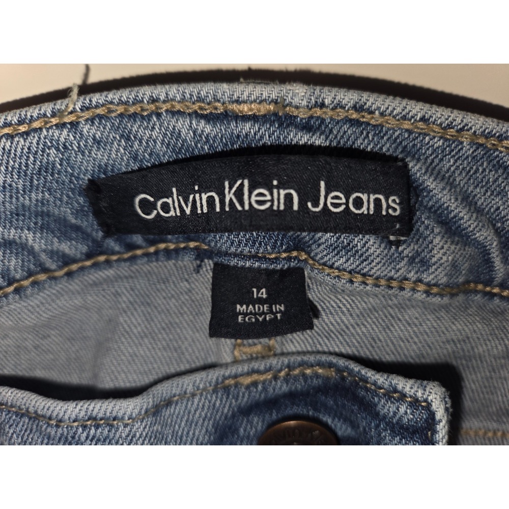 Calvin Klein Jeans Womens 14 Light Blue Denim Cotton Stretch Relaxed Fit Pockets - Picture 8 of 12